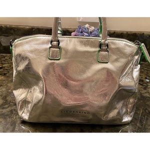 Liebeskind Silver Leather Satchel